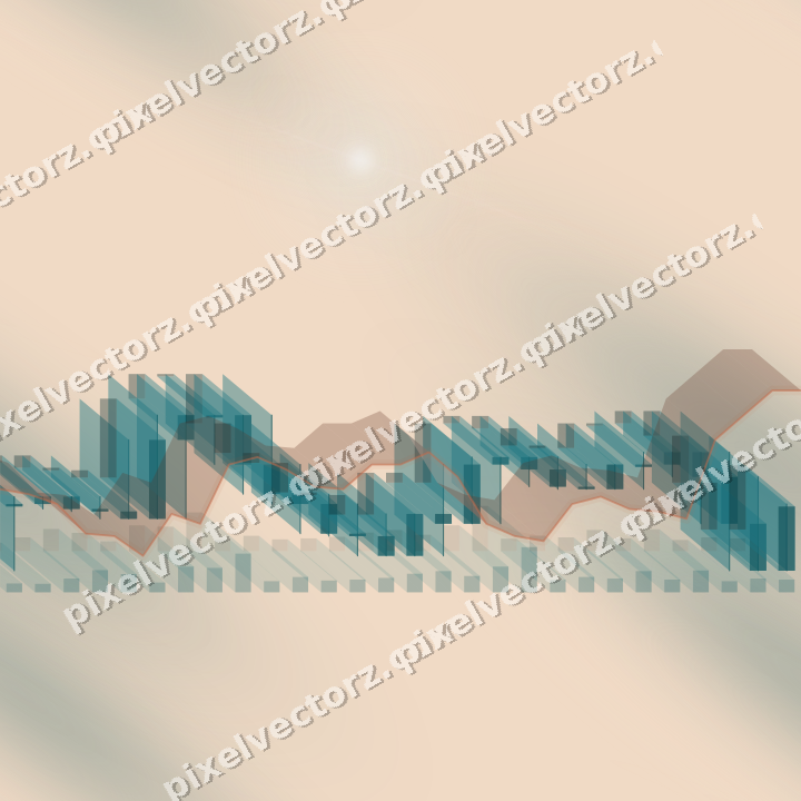Nahtloser Pastell Diagramm Hintergrund in Dunkelpetrol und Orange