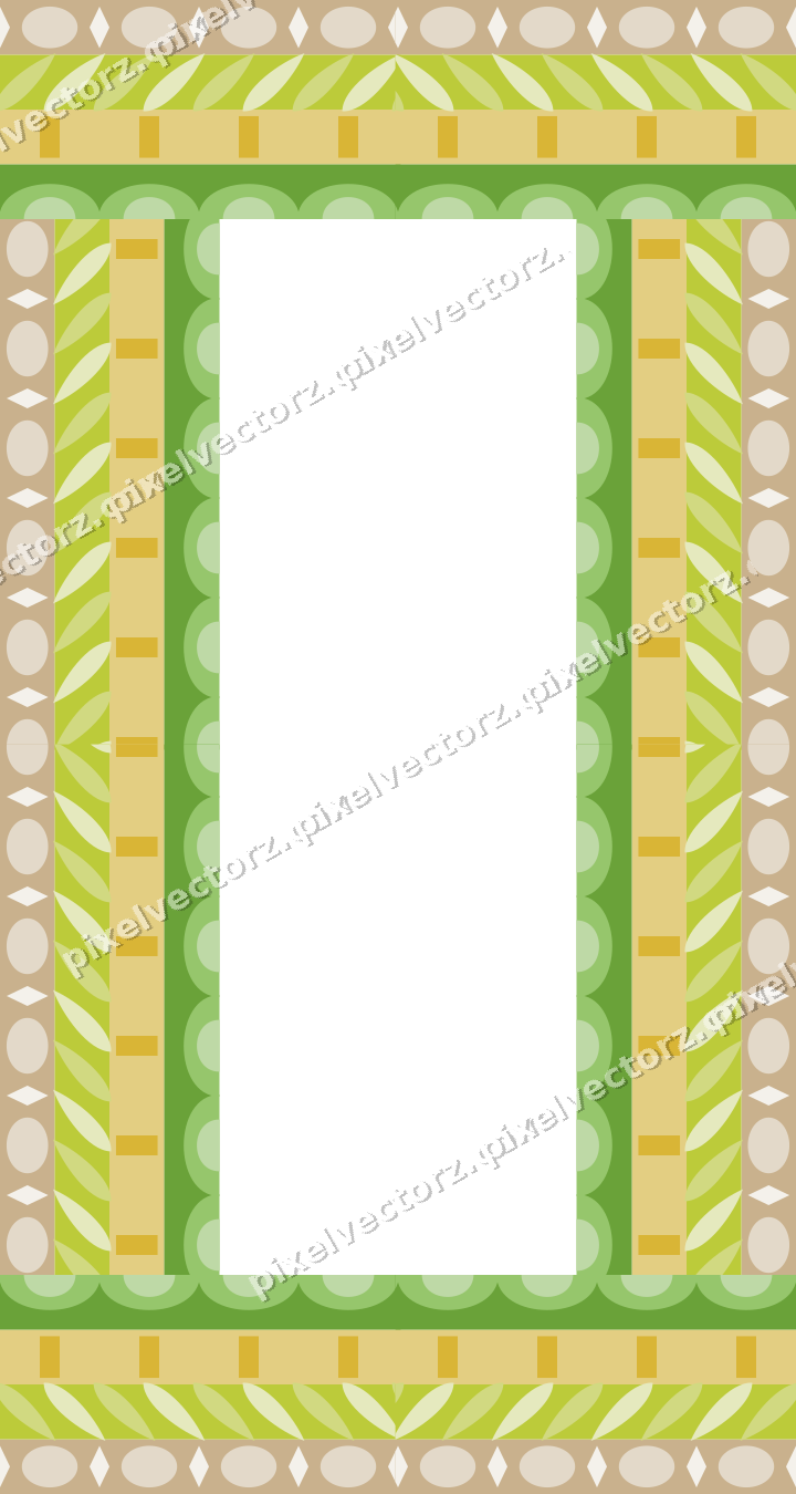 Decorative picture frame border in lime and yellow with egg and dart