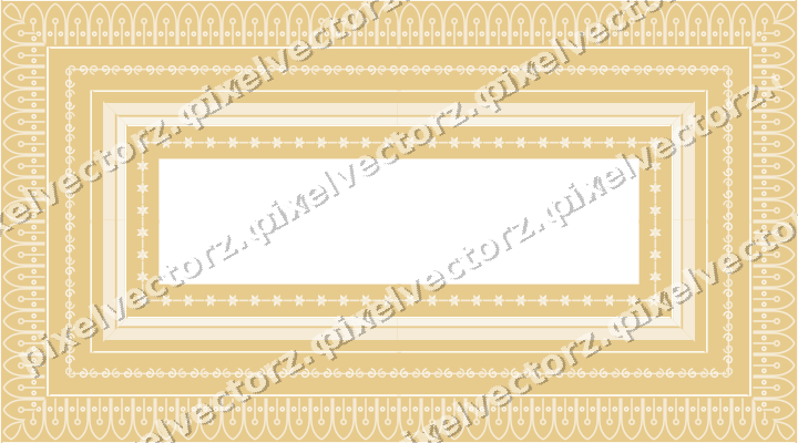 Decorative picture frame border in dark blue with rosette band