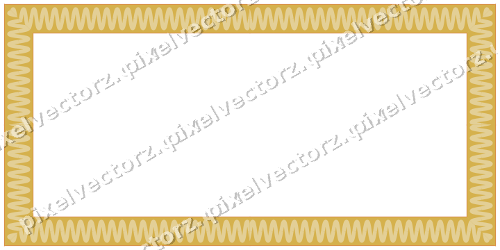 Decorative picture frame border in red and orange with wave band