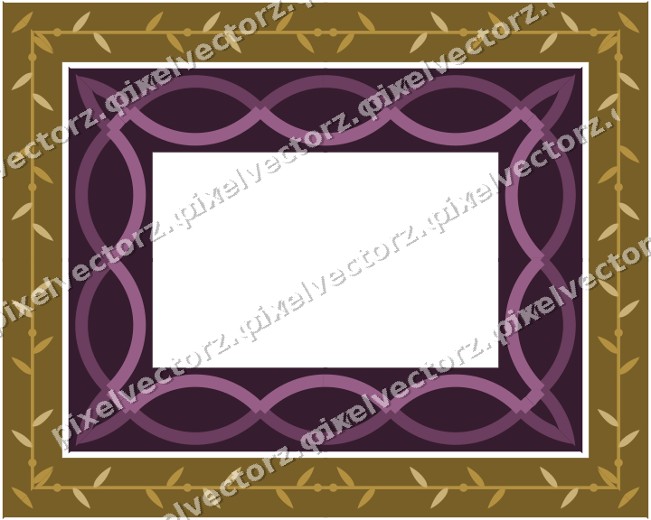 Decorative picture frame border in dark magenta with laurel moulding