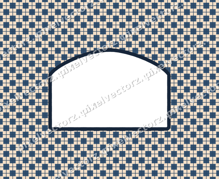 Decorative patterned mat frame in dark blue with argyle diamonds
