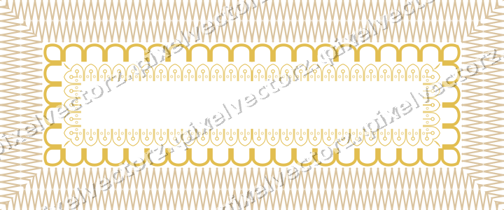 Decorative picture frame border in amber with lattice band