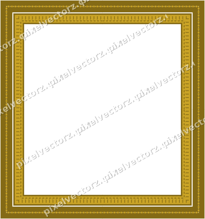 Decorative picture frame border in dark green with bead and reel