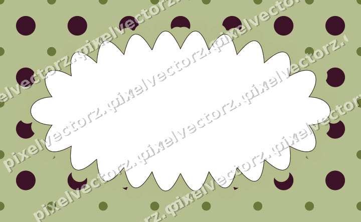 Decorative patterned mat frame in lime and pink with polka dots