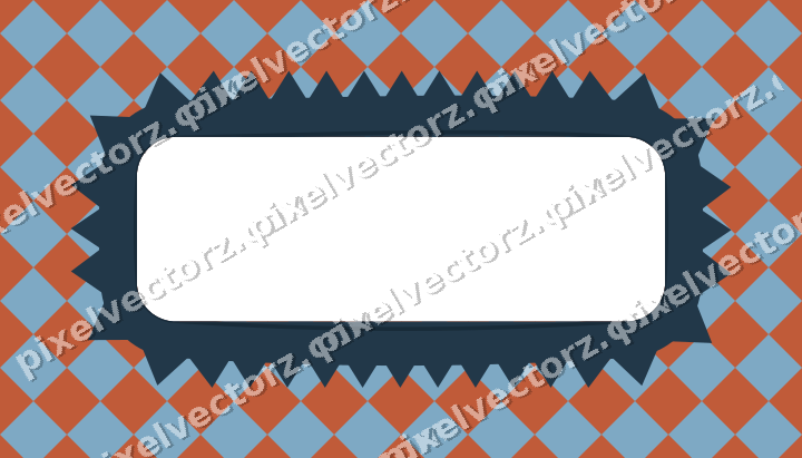 Decorative patterned mat frame in orange with harlequin diamonds