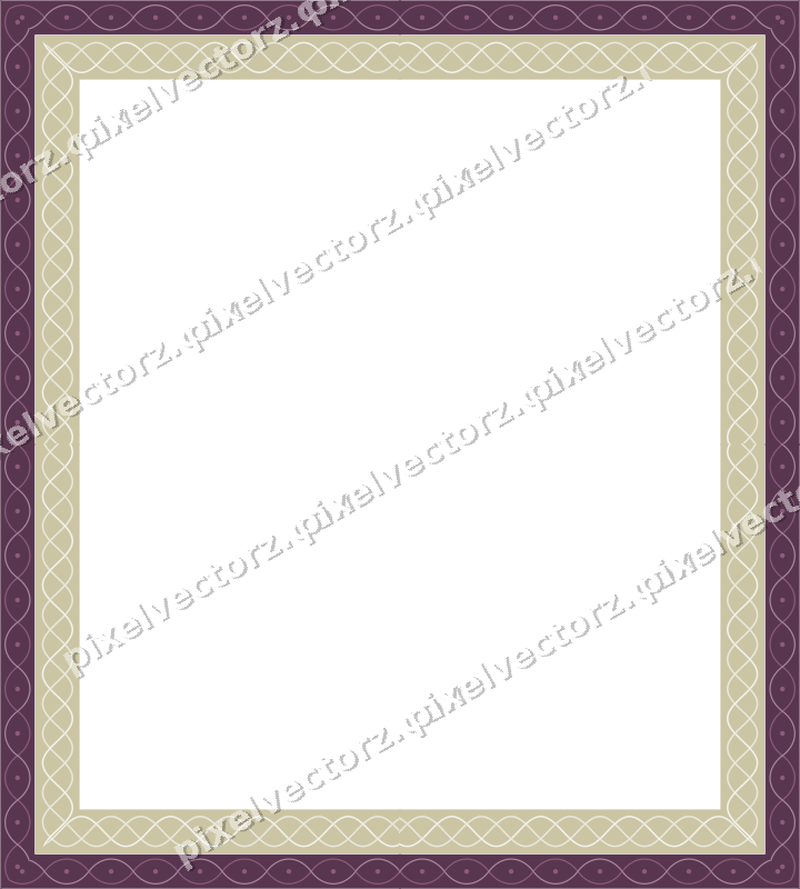 Decorative picture frame border in dark magenta with arabesque