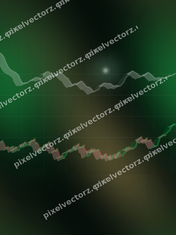 Nahtloser Neon Diagramm Hintergrund in Grün und Bernstein