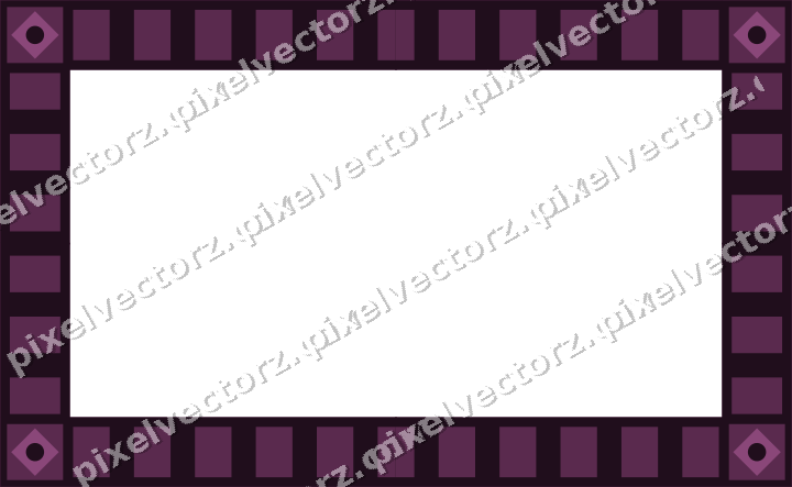 Decorative picture frame border in dark magenta and lime with dentil