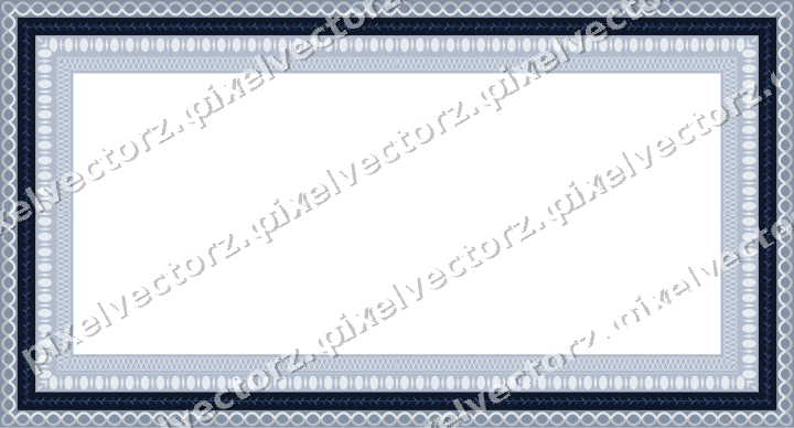 Decorative picture frame border in dark blue and white with guilloche