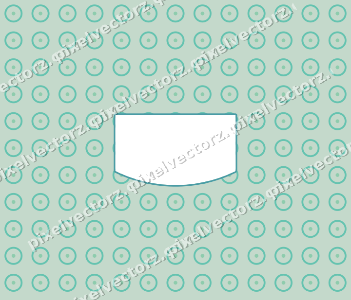 Decorative patterned mat frame in green and teal with ring pattern