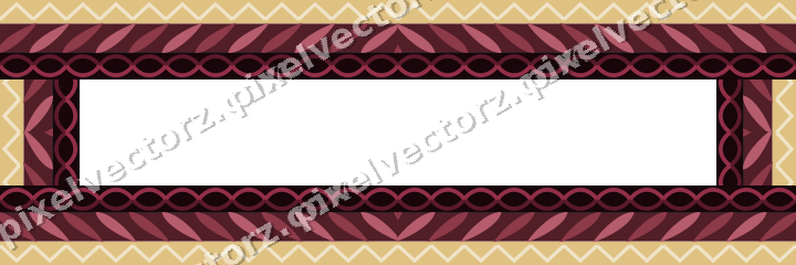 Decorative picture frame border in dark pink and amber with zigzag