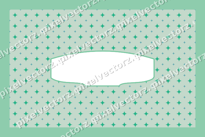 Decorative patterned mat frame in green and teal with sparkle pattern