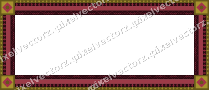Decorative picture frame border in dark pink with fleur de lis band