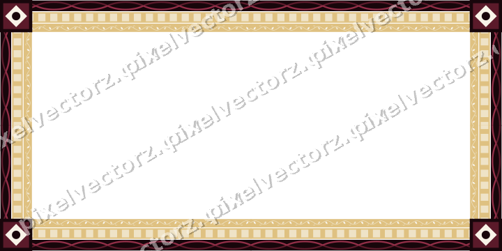 Decorative picture frame border in dark pink and amber with guilloche