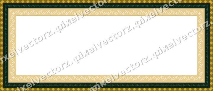 Decorative picture frame border in dark green with leaf moulding