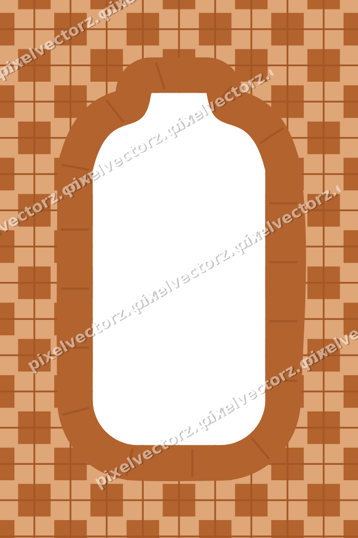 Decorative patterned mat frame in orange and teal with argyle diamonds
