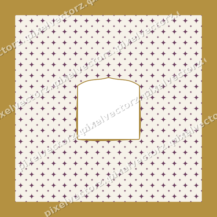 Decorative patterned mat frame in dark magenta with sparkle pattern