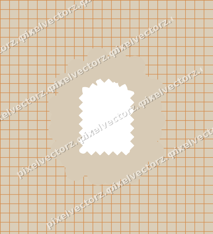 Decorative patterned mat frame in orange and amber with grid check
