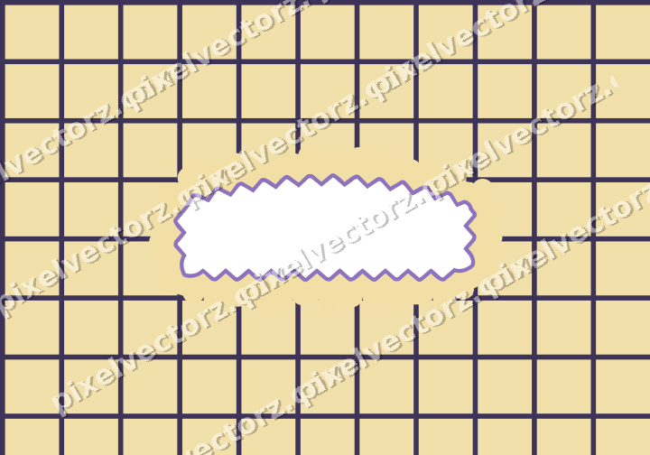 Decorative patterned mat frame in amber and purple with grid check