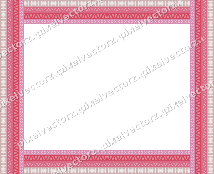 Decorative picture frame border in pale pink with wave band