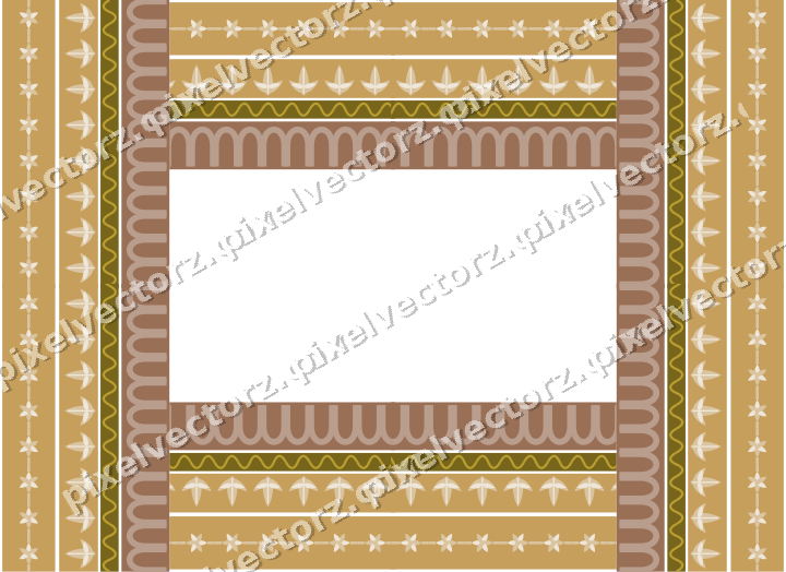 Decorative picture frame border in amber with rosette band