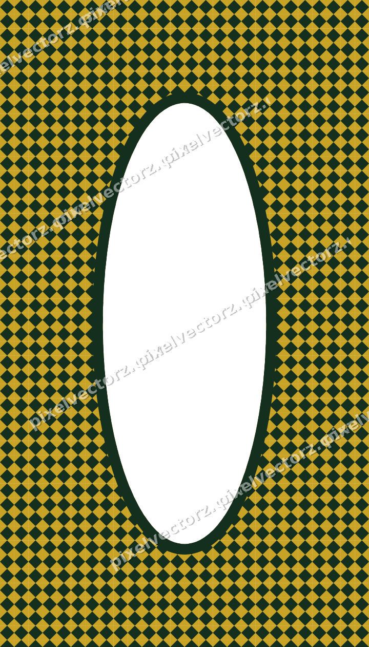 Decorative patterned mat frame in dark green with harlequin diamonds