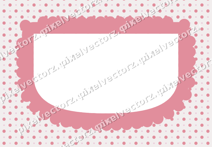 Decorative patterned mat frame in pale pink with polka dots