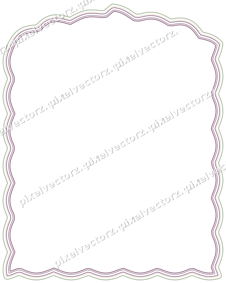 Decorative line art frame in dark magenta and lime with label plaque
