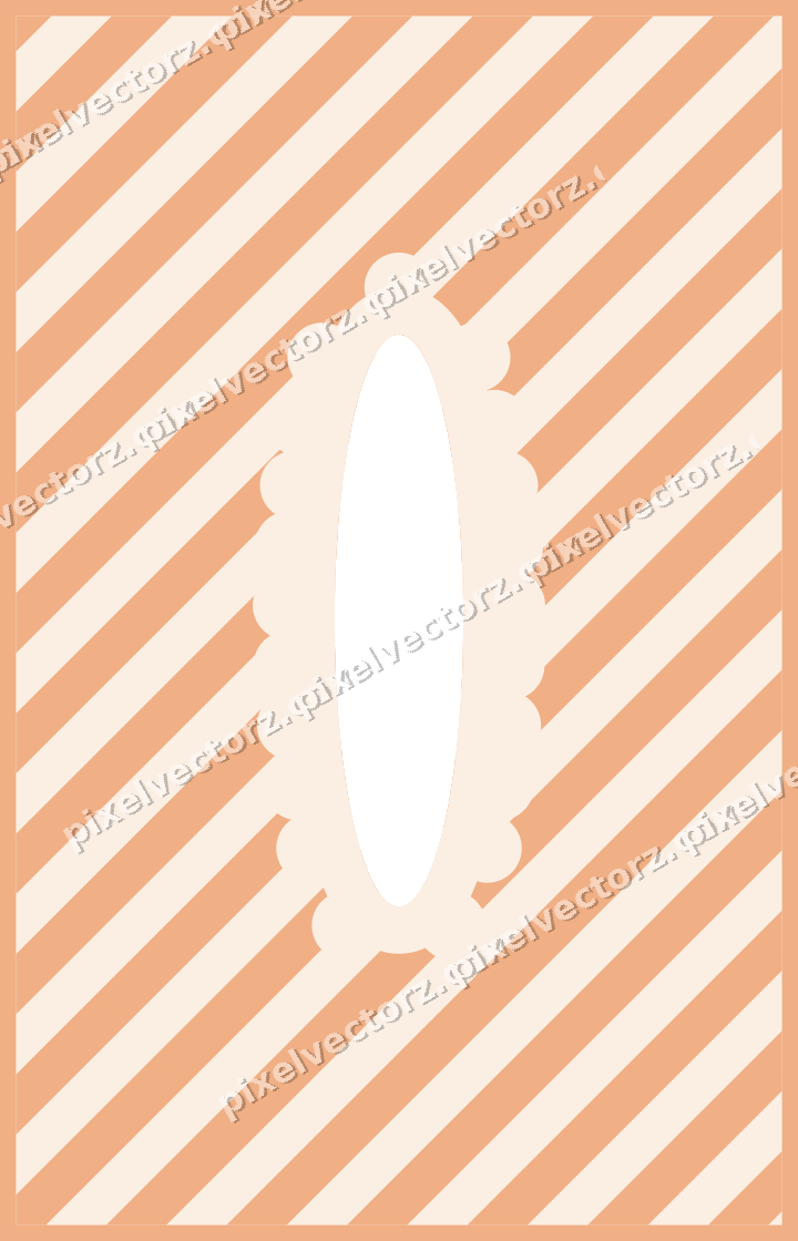 Decorative patterned mat frame in blue with vertical stripes