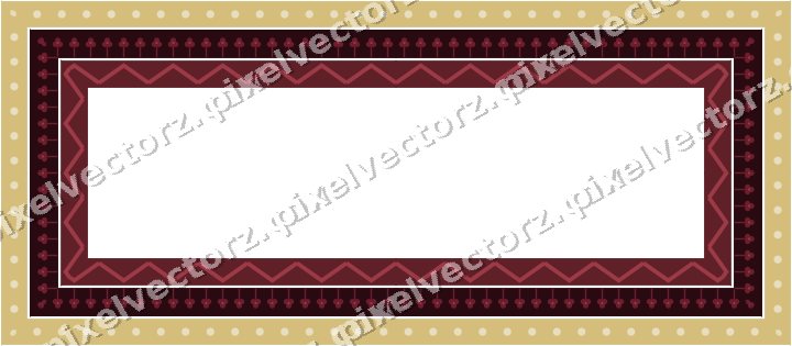 Decorative picture frame border in dark pink and red with dot row