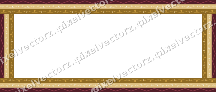 Decorative picture frame border in dark pink and amber with zigzag