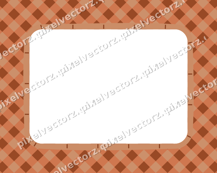 Decorative patterned mat frame in orange and blue with gingham check