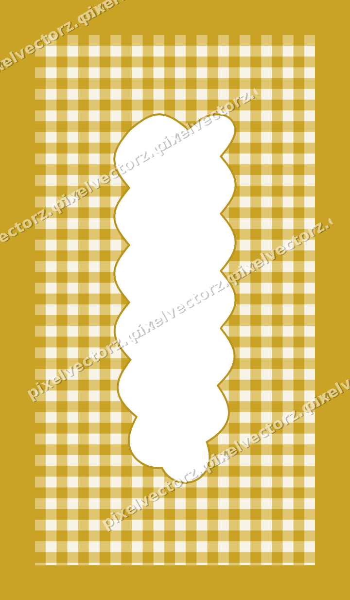 Decorative patterned mat frame in dark green with gingham check