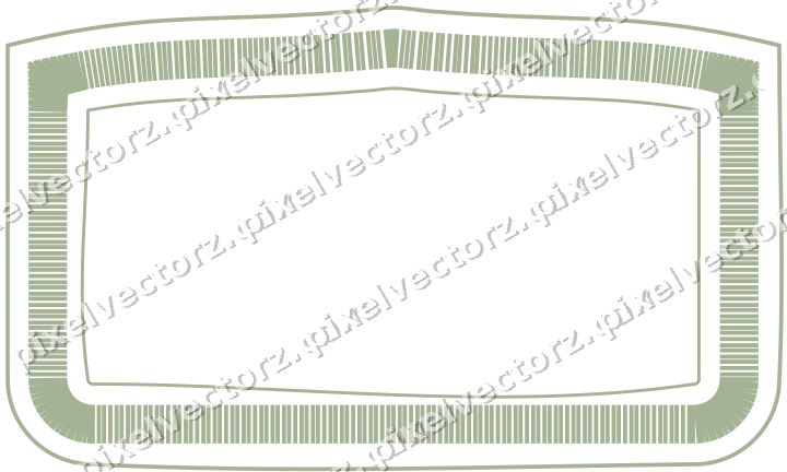 Decorative line art frame in dark magenta and lime with label plaque