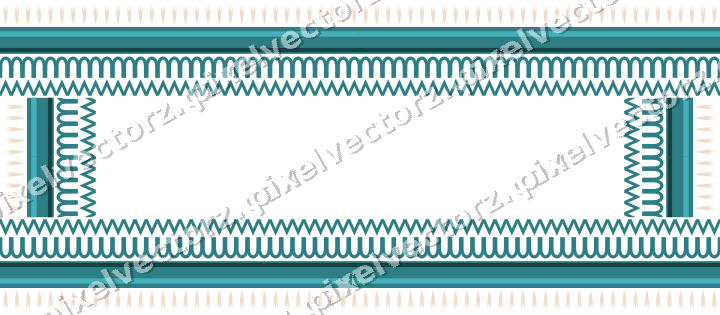 Decorative picture frame border in dark teal with arcade frieze