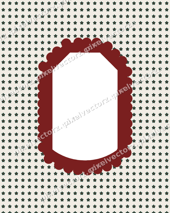 Decorative patterned mat frame in dark red with small blossoms
