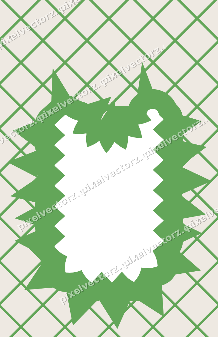 Decorative patterned mat frame in lime and yellow with grid check