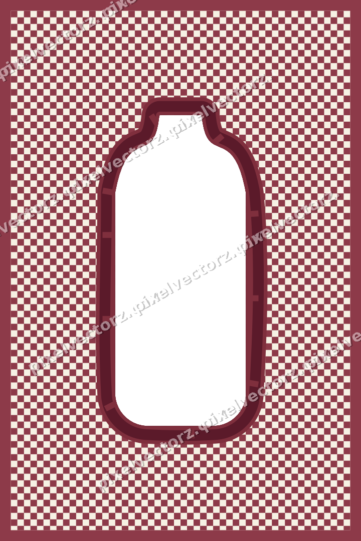 Decorative patterned mat frame in dark pink with checkerboard