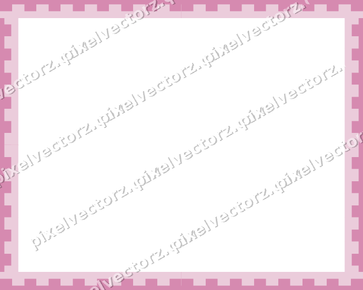 Decorative picture frame border in pale pink with step band