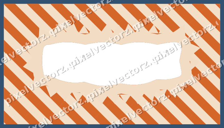 Decorative patterned mat frame in dark blue with horizontal stripes