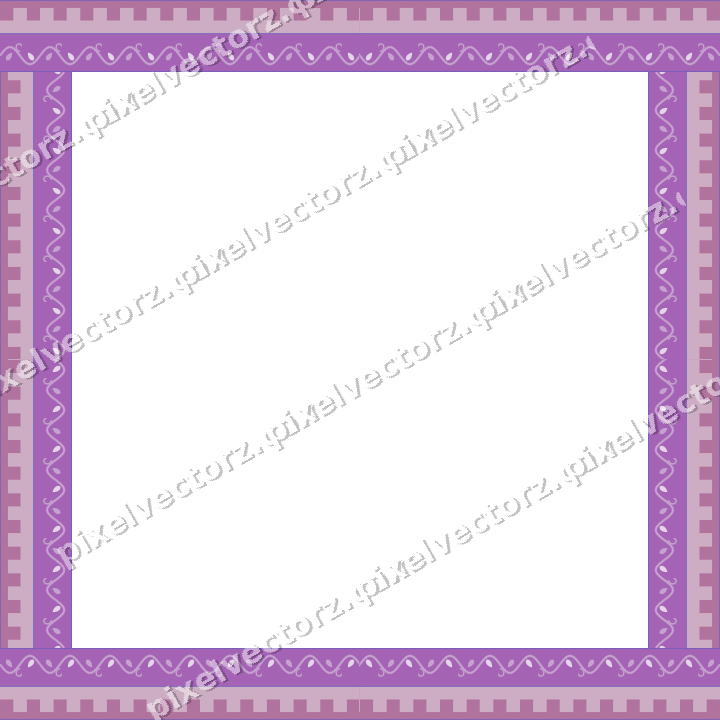Decorative picture frame border in purple and blue with ivy scroll