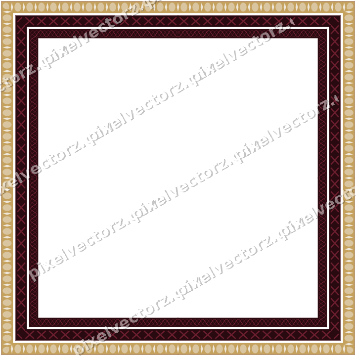 Decorative picture frame border in dark pink and red with cross band