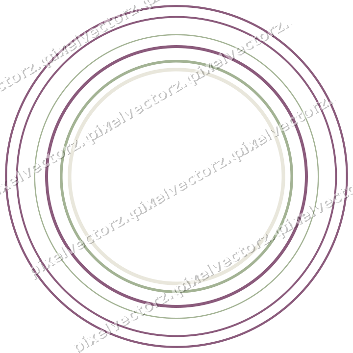Decorative line art frame in dark magenta and lime with oval