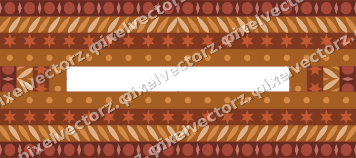 Decorative picture frame border in orange and amber with star band