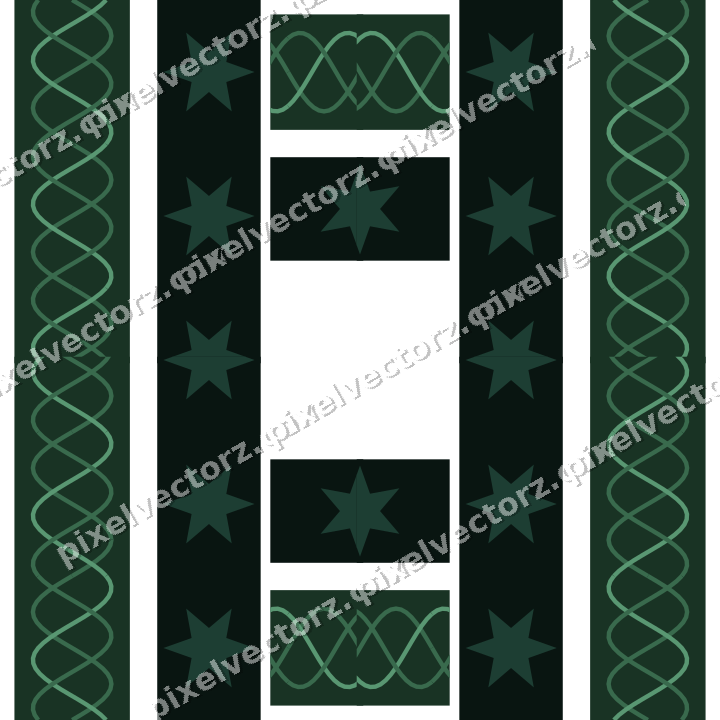 Decorative picture frame border in dark green with guilloche band