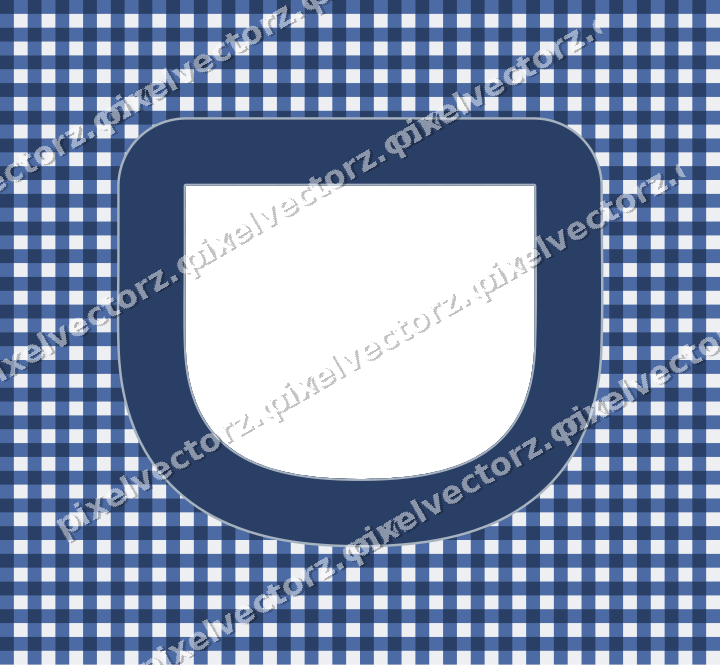 Decorative patterned mat frame in dark blue with gingham check