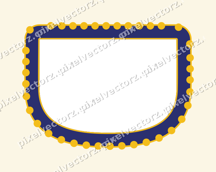 Decorative patterned mat frame in dark blue with plain ground