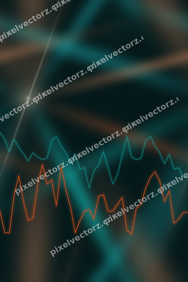 Nahtloser Neon Diagramm Hintergrund in Orange und Petrol