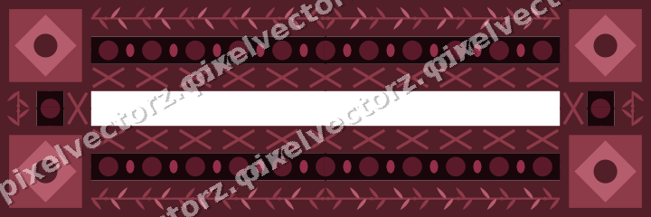 Decorative picture frame border in dark pink and amber with cross band